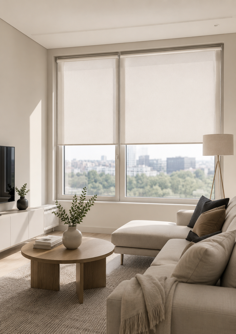 Made-to-measure roller blinds close-up