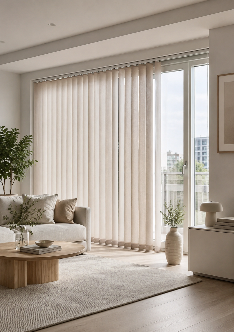 Vertical blinds for large windows